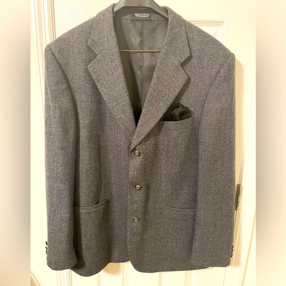 Men’s Marco Carelli Sports Jacket/Blazer 100% Lambswool, color medium grey - Picture 1 of 13
